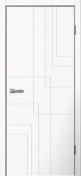 LINE, LINE03, Белый ПВХ, ПВХ, Распашная, Раздвижная, 800 x 2000 мм