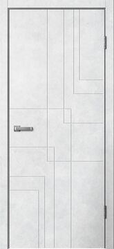 LINE, LINE03, Бетон светлый, ПВХ, Распашная, Раздвижная, 900 x 2000 мм