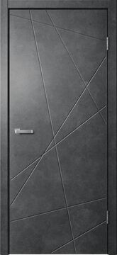 LINE, LINE01, Бетон темный, ПВХ, Распашная, Раздвижная, 900 x 2000 мм