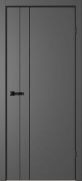 NEO, N02, Эмалит графит, ПВХ, Распашная, Раздвижная, 600 x 2000 мм