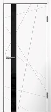 LINE, LINE02, Белый ПВХ, ПВХ, Распашная, Раздвижная, 600 x 2000 мм