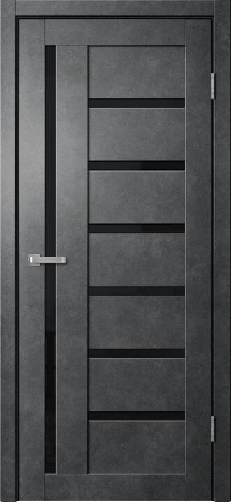 BARN, B04, Бетон темный, ПВХ, Распашная, Раздвижная, 700 x 2000 мм