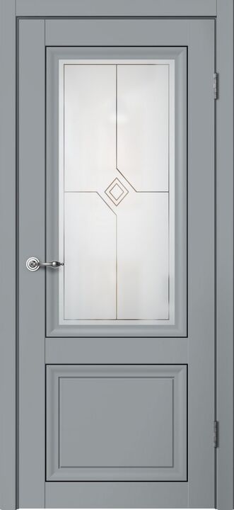 MONE (01 02), M01 ПО, Эмалит серый, ПВХ, Распашная, Раздвижная, 600 x 2000 мм