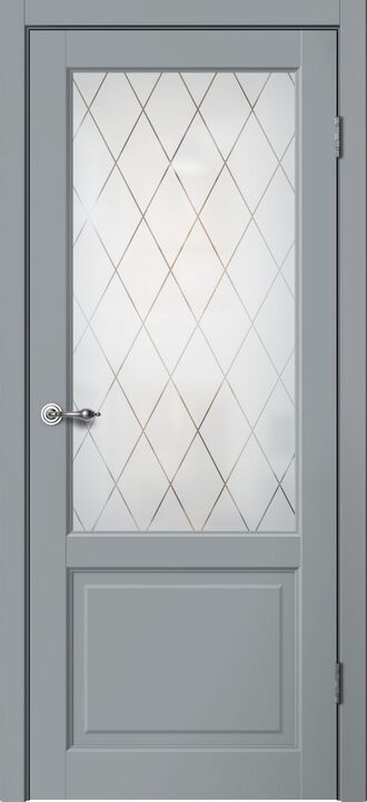 CLASSIC, C02, Эмалит серый, ПВХ, Распашная, Раздвижная, 900 x 2000 мм