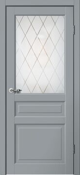 CLASSIC, C03, Эмалит серый, ПВХ, Распашная, Раздвижная, 700 x 2000 мм