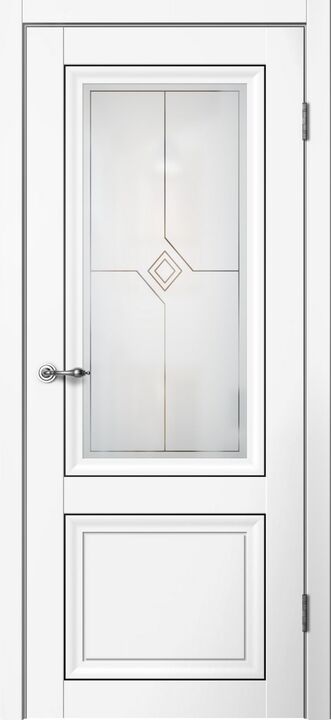 MONE (01 02), M01 ПО, Эмалит белый, ПВХ, Распашная, Раздвижная, 600 x 2000 мм