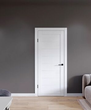 межкомнатная дверь белая коллекции AURA