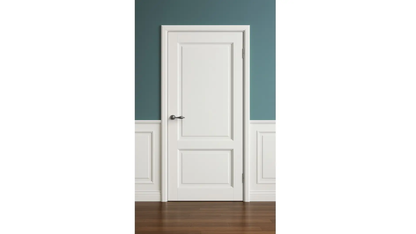 Белый цвет подчёркивает качество монтажа двери