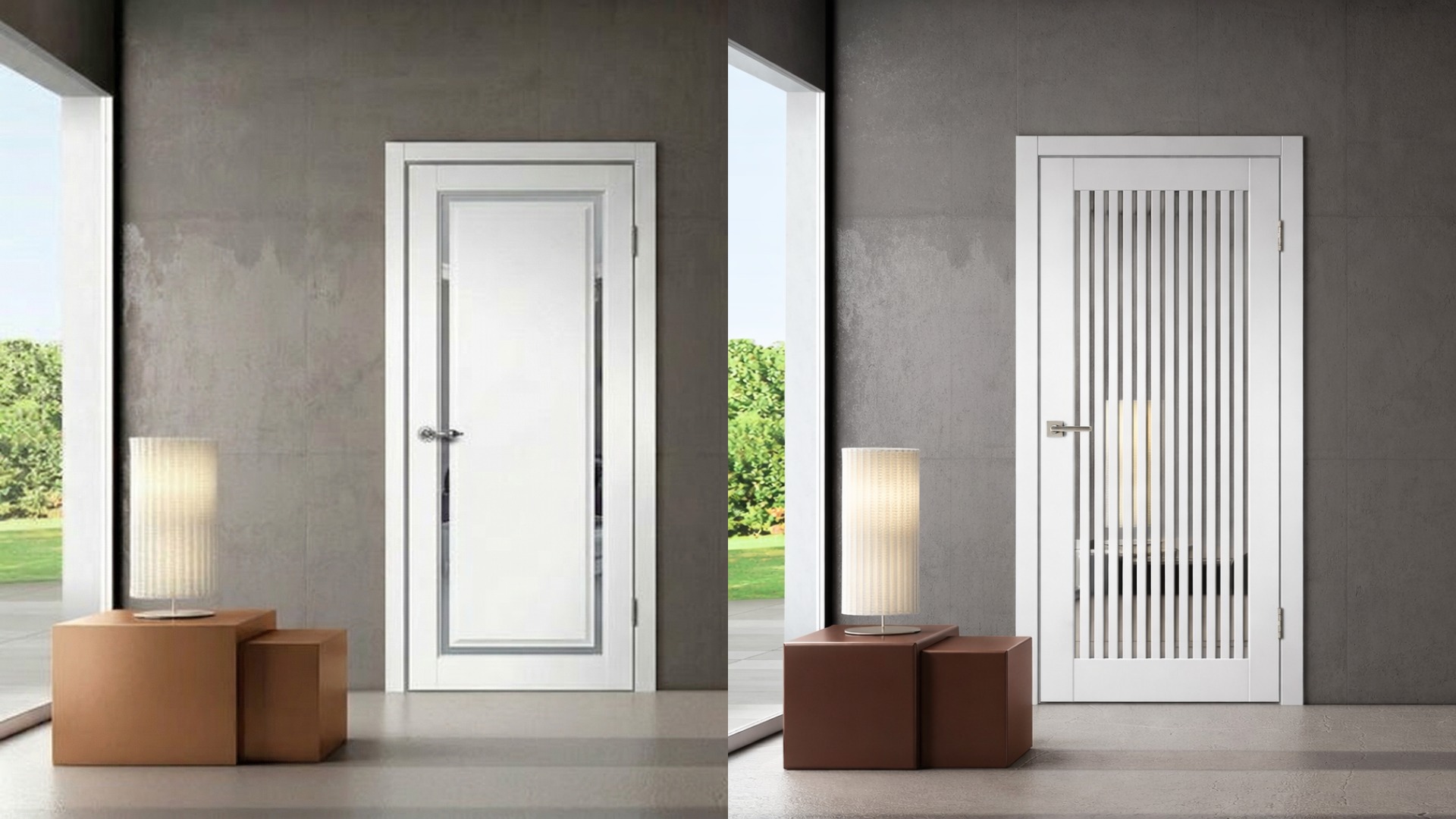 Разные модели дверей в одной цветовой палитре