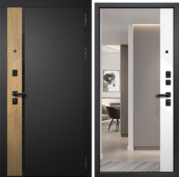 Дверь входная металлическая ДИЛАЙН, 960x2050 мм, Левая, Темная