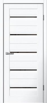 Скиндорс S02, Белая, Черный пластик, 900x2000 мм