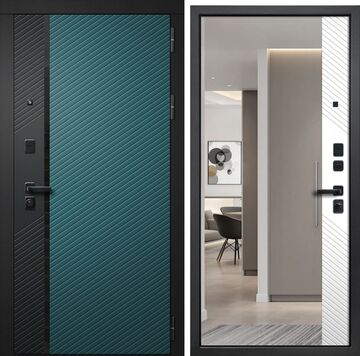 Дверь входная металлическая ДИЛАЙН, 860x2050 мм, Левая, Темная